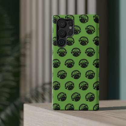 [Green] Poogstek Logo Stylish Impact-Resistant Phone Case with Cool Headphone Design, Hipster Gift, Fun Phone Accessory, Trendy Tech Case, Unique [...]