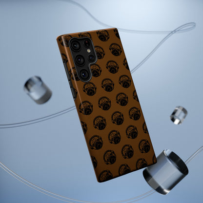 [Brown] Poogstek Logo Stylish Impact-Resistant Phone Case with Cool Headphone Design, Hipster Gift, Fun Phone Accessory, Trendy Tech Case, Unique [...]