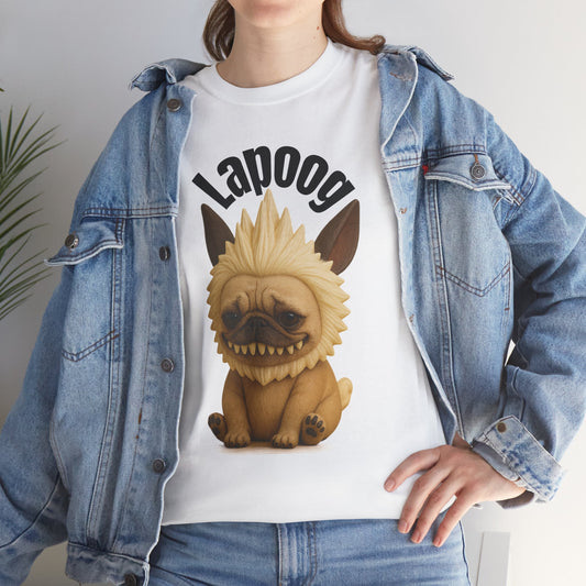 Cute Lapoog Tee, Casual Dog Lover's T-Shirt, Halloween Gift for Pet Owners, Funny Friendship Shirt, Unisex Cotton Tee