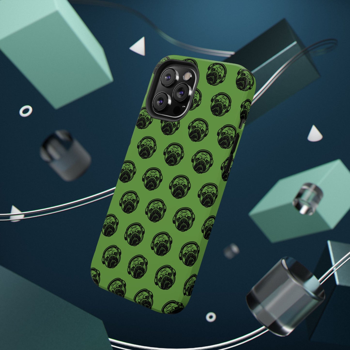 [Green] Poogstek Logo Stylish Impact-Resistant Phone Case with Cool Headphone Design, Hipster Gift, Fun Phone Accessory, Trendy Tech Case, Unique [...]