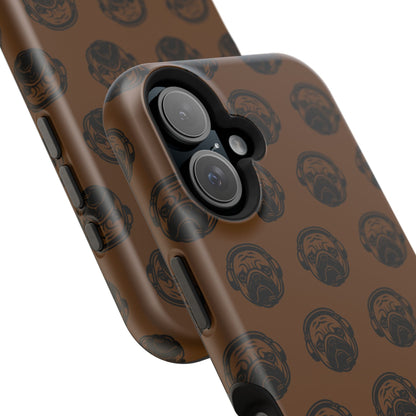 [Brown] Poogstek Logo Stylish Impact-Resistant Phone Case with Cool Headphone Design, Hipster Gift, Fun Phone Accessory, Trendy Tech Case, Unique [...]