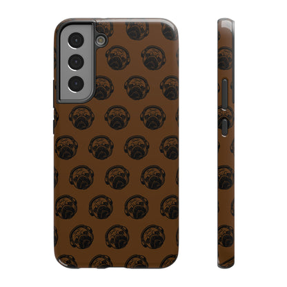 [Brown] Poogstek Logo Stylish Impact-Resistant Phone Case with Cool Headphone Design, Hipster Gift, Fun Phone Accessory, Trendy Tech Case, Unique [...]