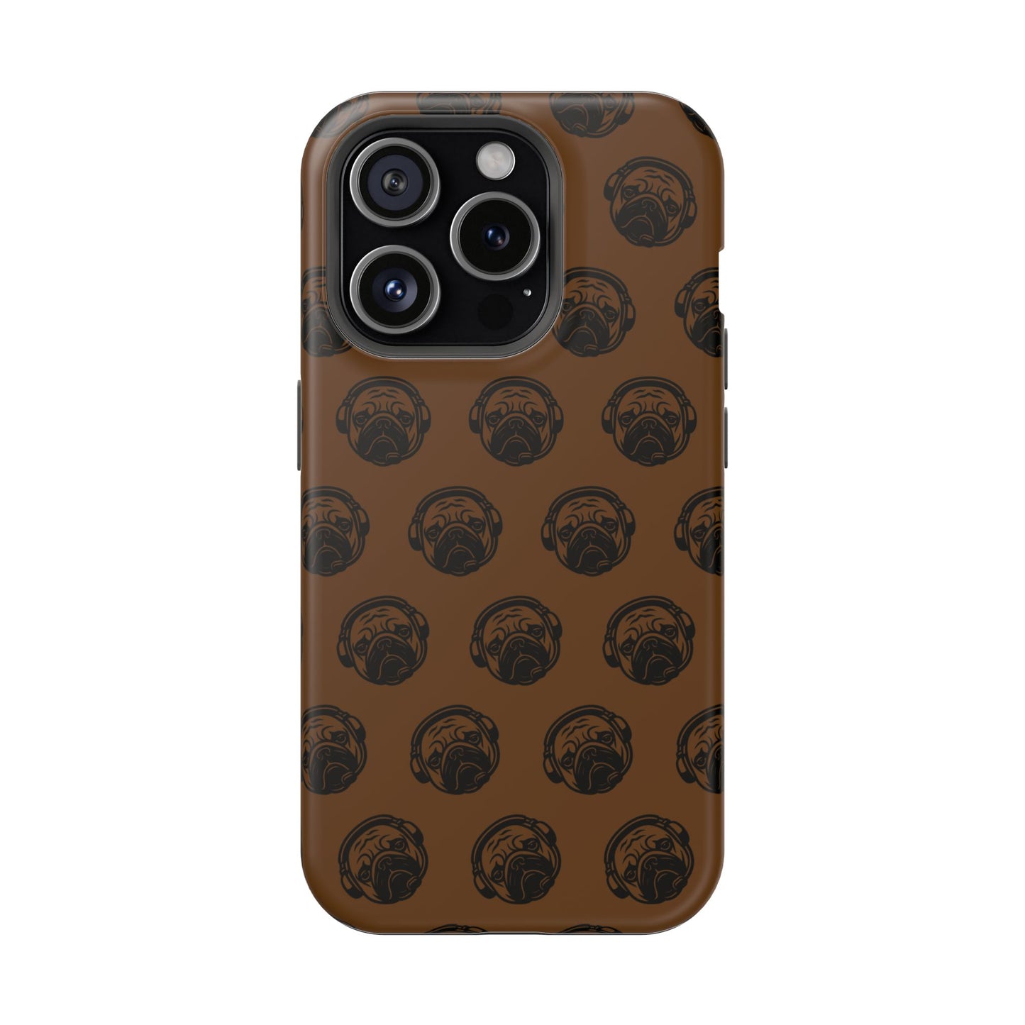 [Brown] Poogstek Logo Stylish Impact-Resistant Phone Case with Cool Headphone Design, Hipster Gift, Fun Phone Accessory, Trendy Tech Case, Unique [...]