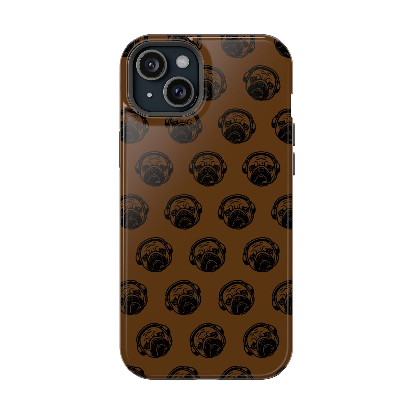 [Brown] Poogstek Logo Stylish Impact-Resistant Phone Case with Cool Headphone Design, Hipster Gift, Fun Phone Accessory, Trendy Tech Case, Unique [...]