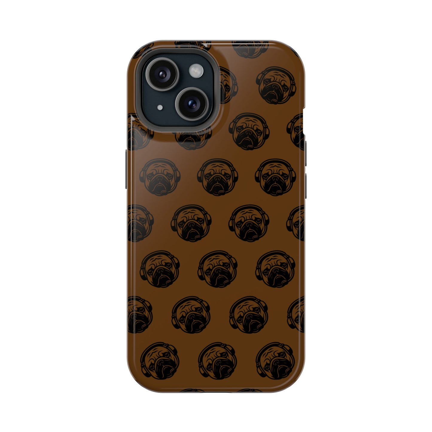 [Brown] Poogstek Logo Stylish Impact-Resistant Phone Case with Cool Headphone Design, Hipster Gift, Fun Phone Accessory, Trendy Tech Case, Unique [...]