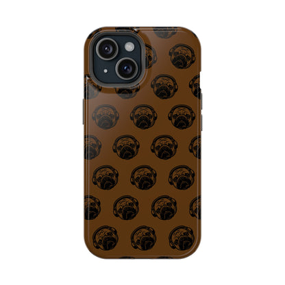 [Brown] Poogstek Logo Stylish Impact-Resistant Phone Case with Cool Headphone Design, Hipster Gift, Fun Phone Accessory, Trendy Tech Case, Unique [...]