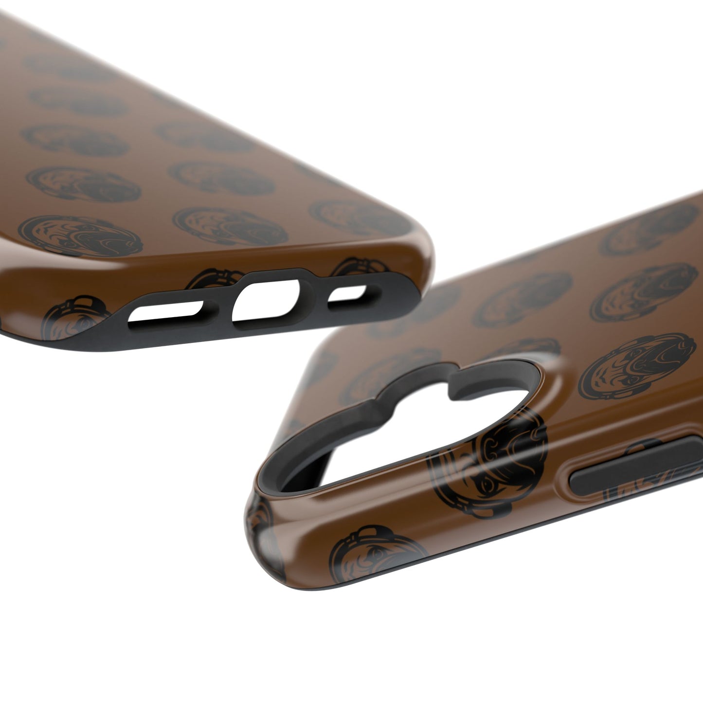 [Brown] Poogstek Logo Stylish Impact-Resistant Phone Case with Cool Headphone Design, Hipster Gift, Fun Phone Accessory, Trendy Tech Case, Unique [...]
