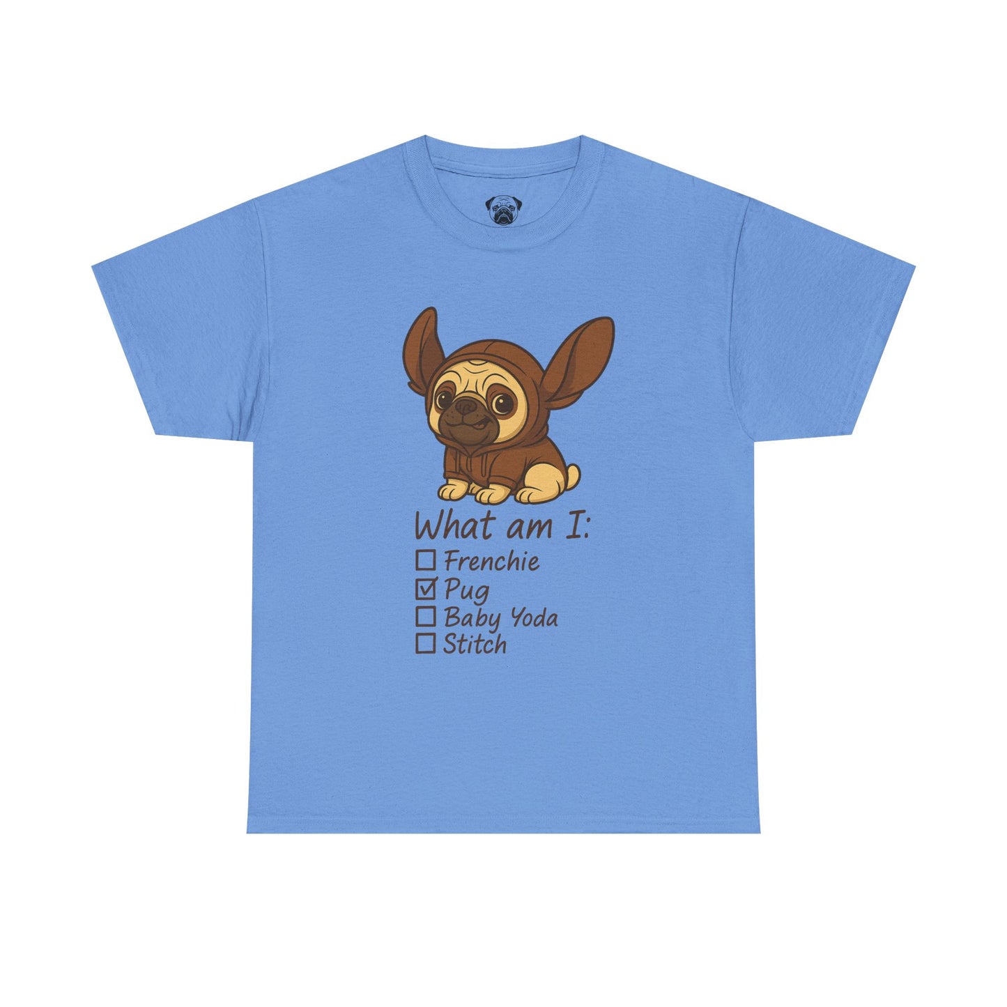 Pug Frenchie or Baby Yoda Tee, Casual Dog Lover's T-Shirt, Halloween Gift for Pet Owners, Funny Friendship Shirt, Unisex Cotton Tee