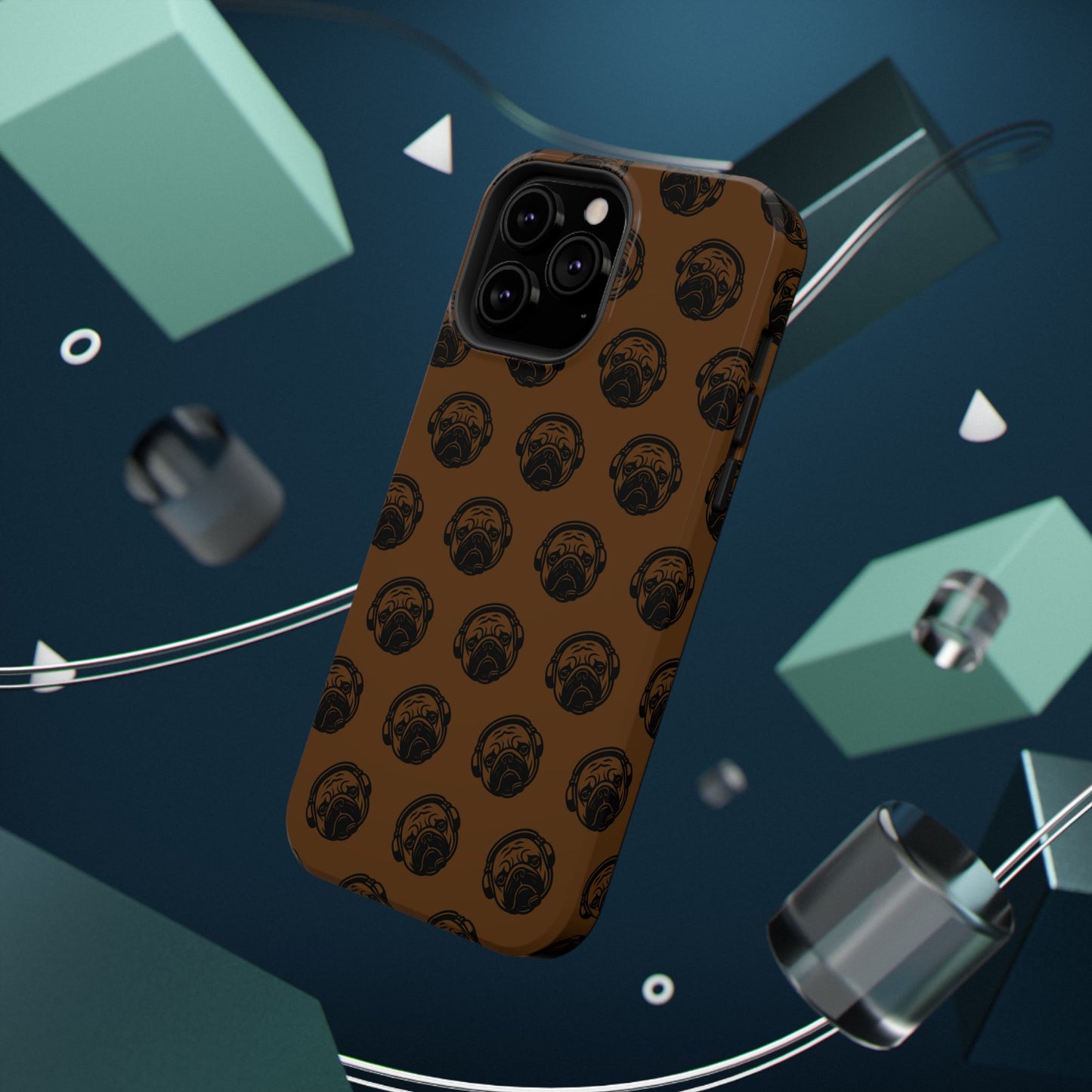 [Brown] Poogstek Logo Stylish Impact-Resistant Phone Case with Cool Headphone Design, Hipster Gift, Fun Phone Accessory, Trendy Tech Case, Unique [...]