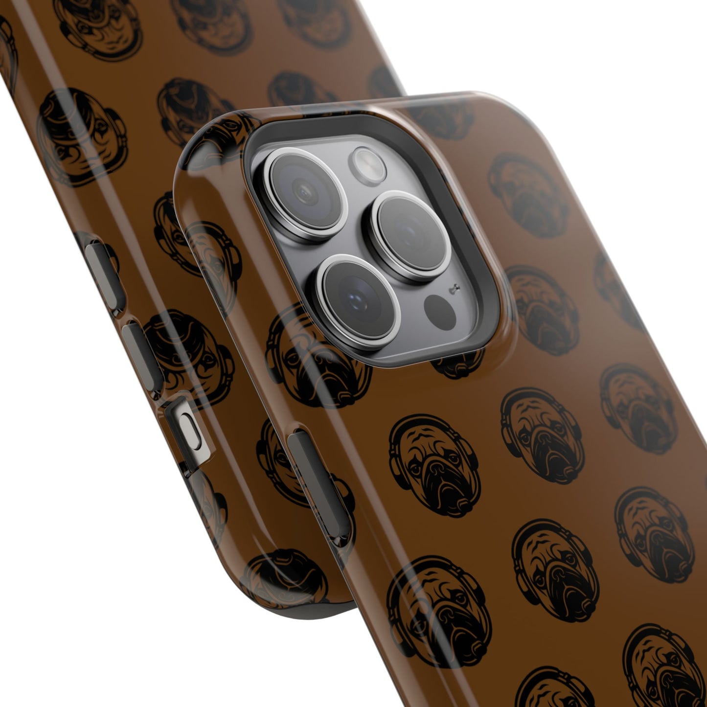 [Brown] Poogstek Logo Stylish Impact-Resistant Phone Case with Cool Headphone Design, Hipster Gift, Fun Phone Accessory, Trendy Tech Case, Unique [...]