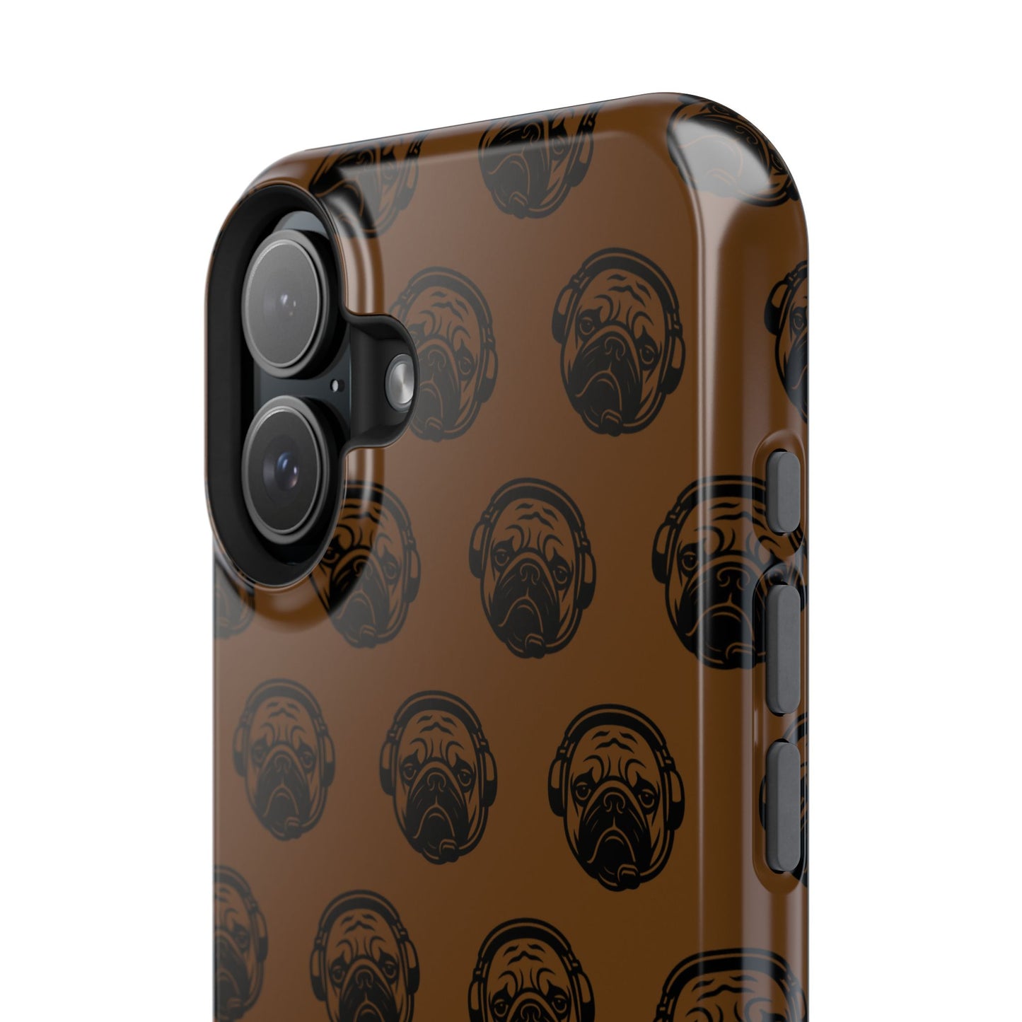 [Brown] Poogstek Logo Stylish Impact-Resistant Phone Case with Cool Headphone Design, Hipster Gift, Fun Phone Accessory, Trendy Tech Case, Unique [...]