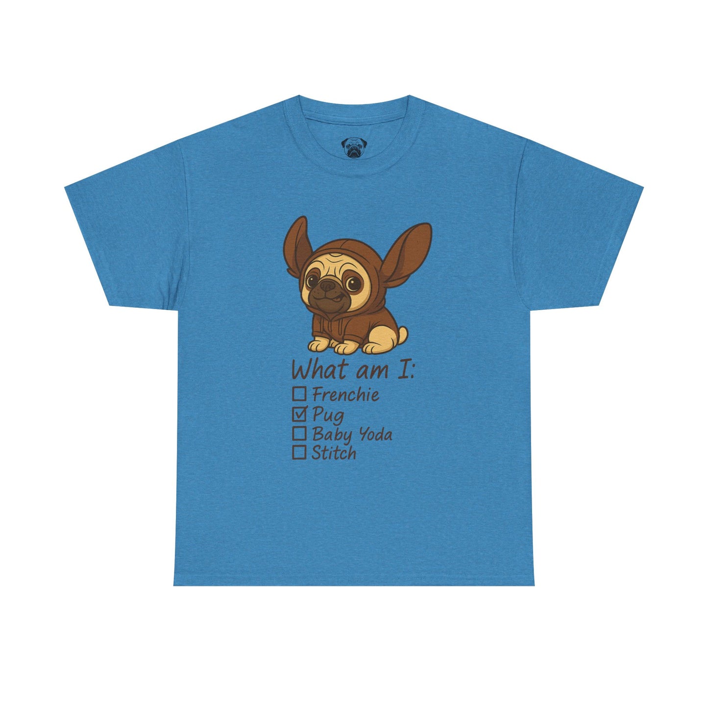 Pug Frenchie or Baby Yoda Tee, Casual Dog Lover's T-Shirt, Halloween Gift for Pet Owners, Funny Friendship Shirt, Unisex Cotton Tee