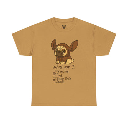 Pug Frenchie or Baby Yoda Tee, Casual Dog Lover's T-Shirt, Halloween Gift for Pet Owners, Funny Friendship Shirt, Unisex Cotton Tee