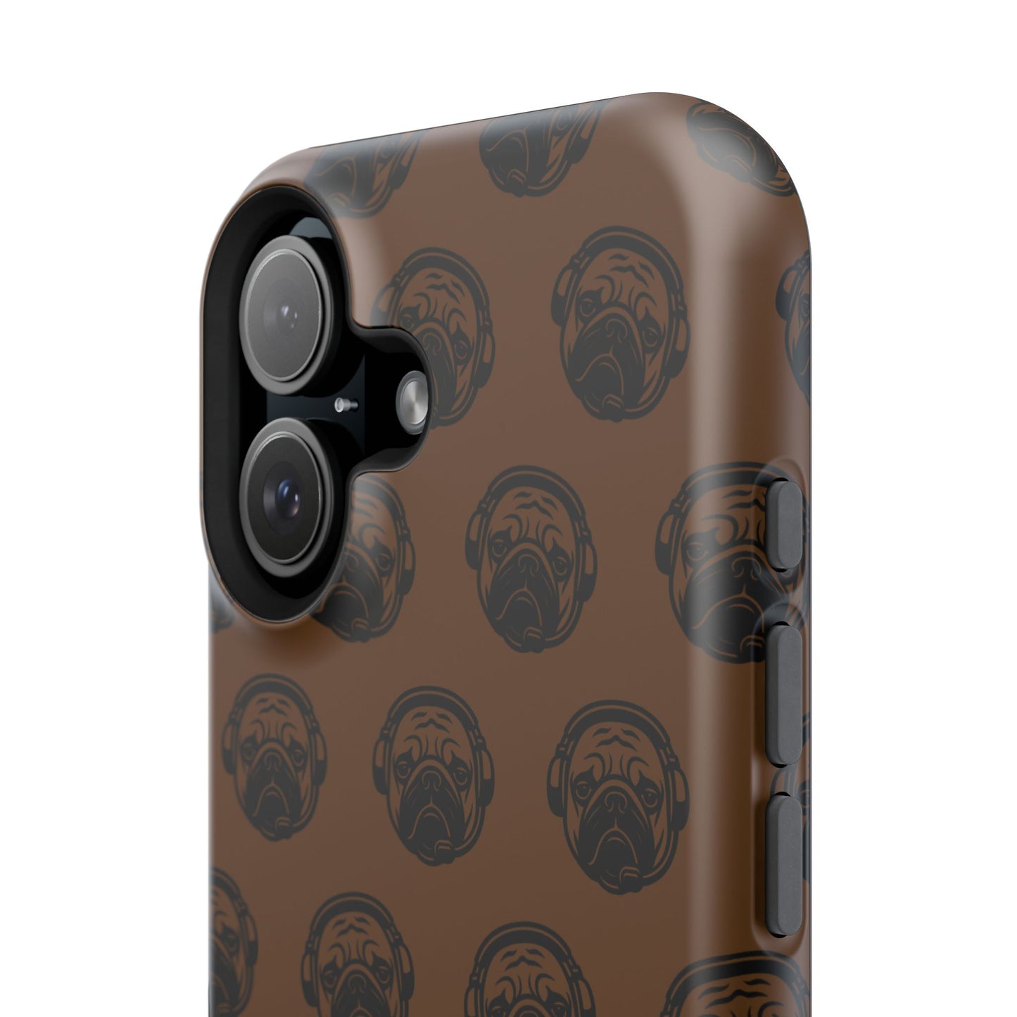 [Brown] Poogstek Logo Stylish Impact-Resistant Phone Case with Cool Headphone Design, Hipster Gift, Fun Phone Accessory, Trendy Tech Case, Unique [...]