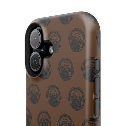 [Brown] Poogstek Logo Stylish Impact-Resistant Phone Case with Cool Headphone Design, Hipster Gift, Fun Phone Accessory, Trendy Tech Case, Unique [...]