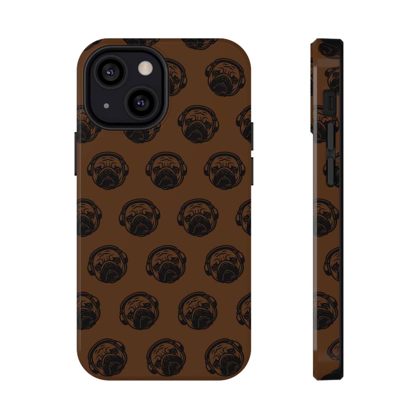 [Brown] Poogstek Logo Stylish Impact-Resistant Phone Case with Cool Headphone Design, Hipster Gift, Fun Phone Accessory, Trendy Tech Case, Unique [...]