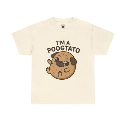 Cute Pug Potato Poogtato Tee, Casual Dog Lover's T-Shirt, Halloween Gift for Pet Owners, Funny Friendship Shirt, Unisex Cotton Tee