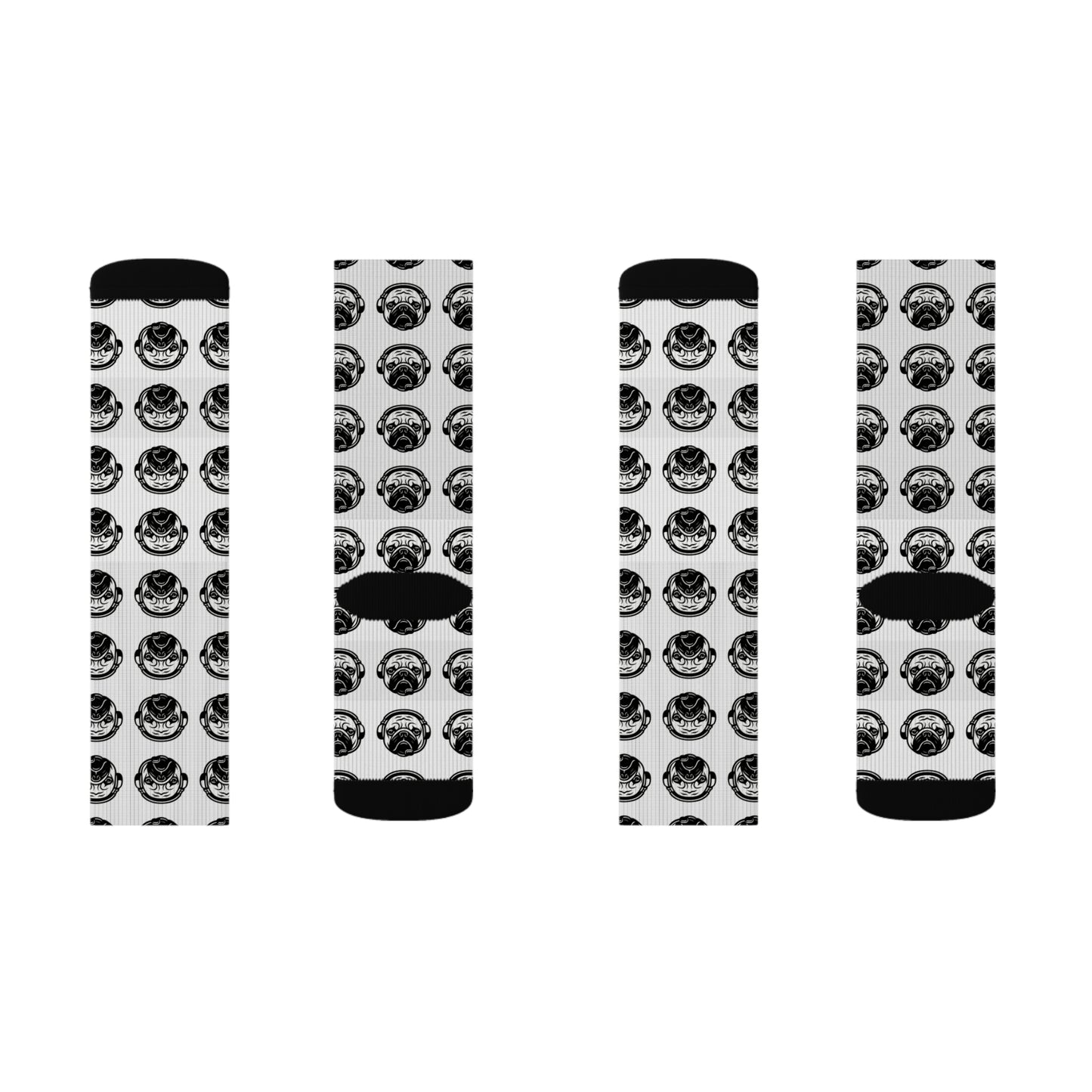 [White] Poogstek Whimsical Sublimation Socks, Cozy Gift for Friends, Fun Fashion Accessory, Everyday Wear, Unique Patterned Socks