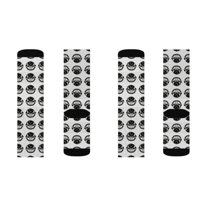 [White] Poogstek Whimsical Sublimation Socks, Cozy Gift for Friends, Fun Fashion Accessory, Everyday Wear, Unique Patterned Socks