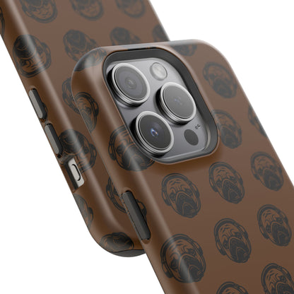 [Brown] Poogstek Logo Stylish Impact-Resistant Phone Case with Cool Headphone Design, Hipster Gift, Fun Phone Accessory, Trendy Tech Case, Unique [...]
