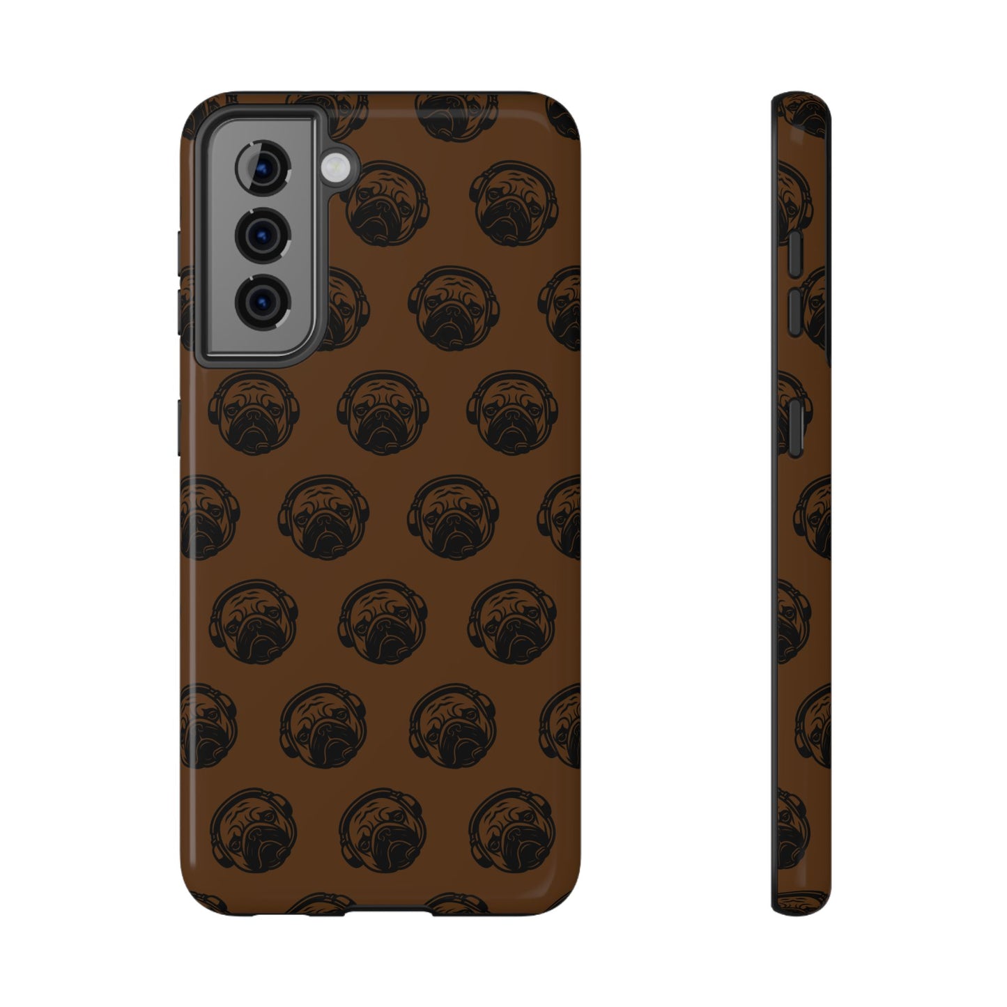 [Brown] Poogstek Logo Stylish Impact-Resistant Phone Case with Cool Headphone Design, Hipster Gift, Fun Phone Accessory, Trendy Tech Case, Unique [...]