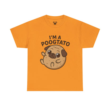 Cute Pug Potato Poogtato Tee, Casual Dog Lover's T-Shirt, Halloween Gift for Pet Owners, Funny Friendship Shirt, Unisex Cotton Tee
