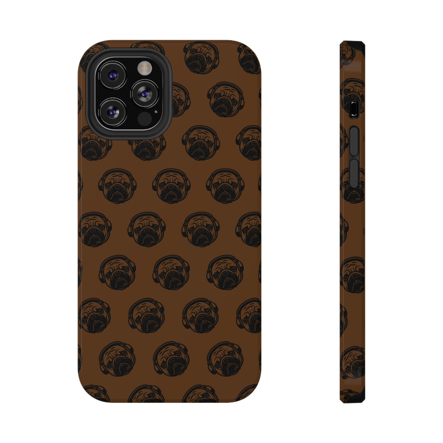 [Brown] Poogstek Logo Stylish Impact-Resistant Phone Case with Cool Headphone Design, Hipster Gift, Fun Phone Accessory, Trendy Tech Case, Unique [...]